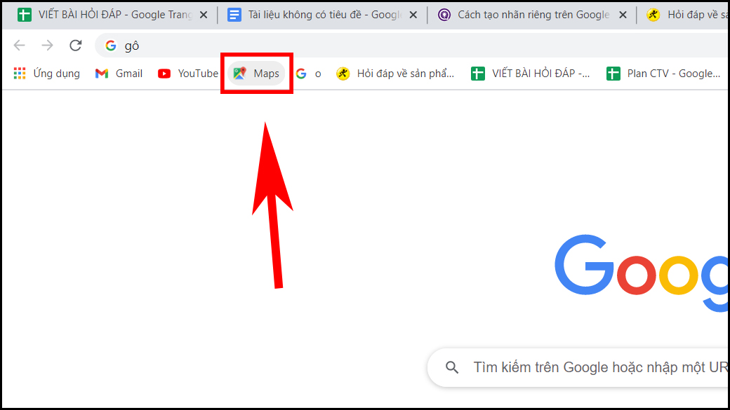 Truy cập vào Google Maps